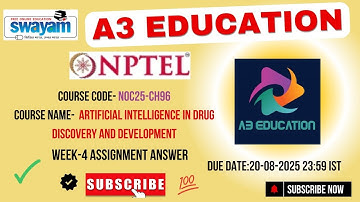 NPTEL Artificial Intelligence in Drug Discovery & Development Week 4 Assignment Answers | noc25-ch96