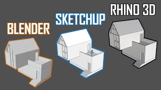 Blender + SketchUp + Rhino I Modern House Modeling Tutorial