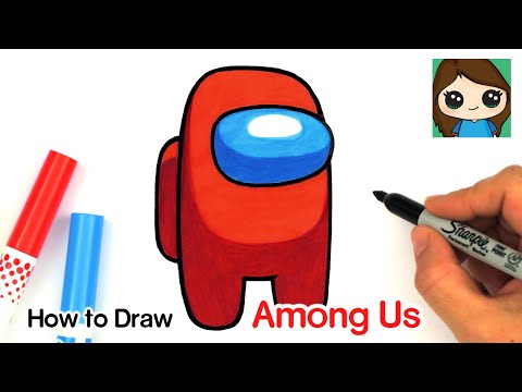 How to Draw AMONG US Game Character | học vẽ ios