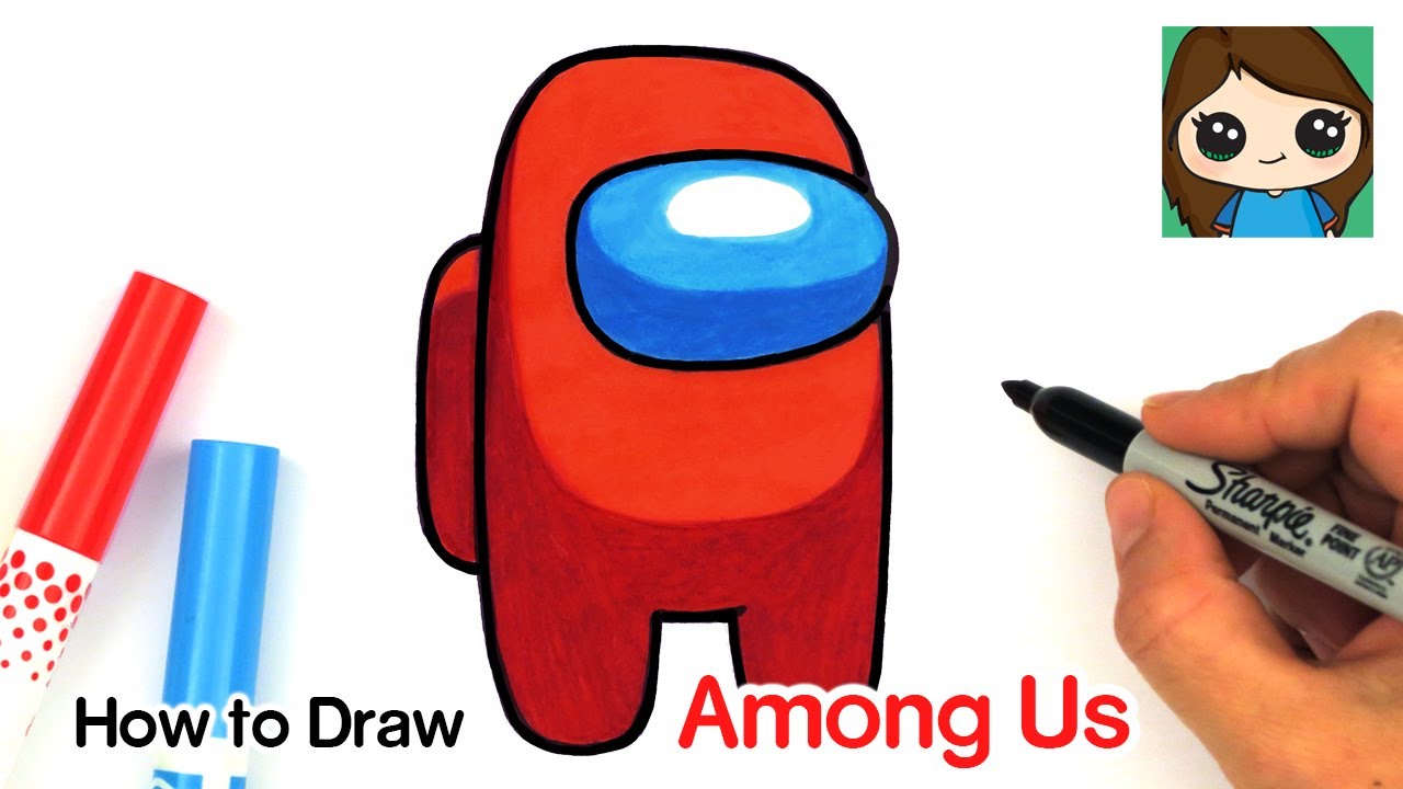 How to Draw AMONG US Game Character 