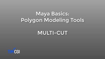 MAYA - Basic Polygon Modeling Part 3: MultiCut