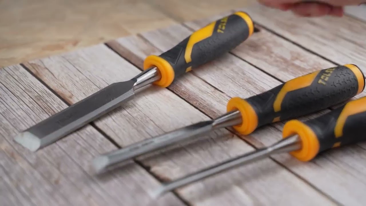 25384- 4Pcs Wood Chisel Set for Woodworking CR V Steel 1 4 ,1 2 , 3 4 , 1 Size