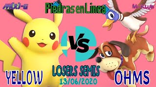 Yellow (Pikachu) vs Ohms (Duck Hunt) Losers Semis Piedras en Linea #1