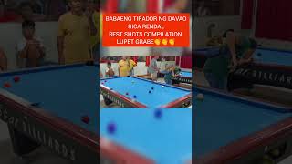 Babaeng Tirador Ng Davao Rica Rendal Best Shots Compilation! #billiards  #philippines  #bestshots