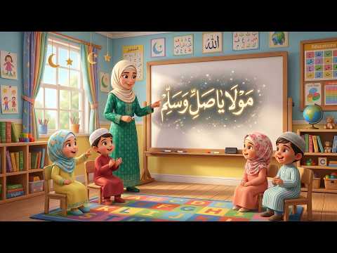 Moula Ya Salli Wa Sallim ❤️✨ | Heart Touching Naat 🥺💖 | For Kids 🧸🎈🌈