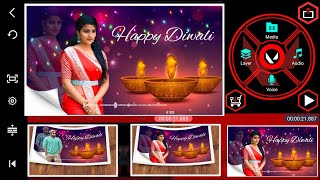 how to create Diwali festival editing status video for WhatsApp edit in kinemaster 2020, Telugu screenshot 5