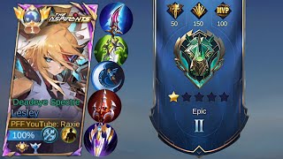 LESLEY NEW SEASON BEST BUILDS & EMBLEMS TO RANK UP!!🔥 (MUST TRY)