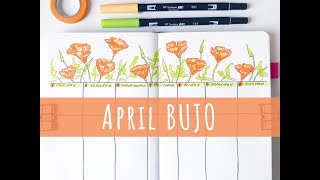 April Bujo - Plan With Me - California Poppies