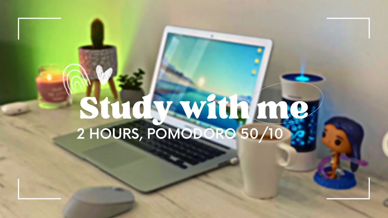 2 HOURS STUDY WITH ME | Relaxing music , Piano🎹, Pomodoro 50/10 - YouTube