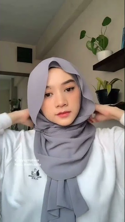 Tutorial hijab pashmina untuk muka bulat dan pipi tembem (chuby) berkacamata