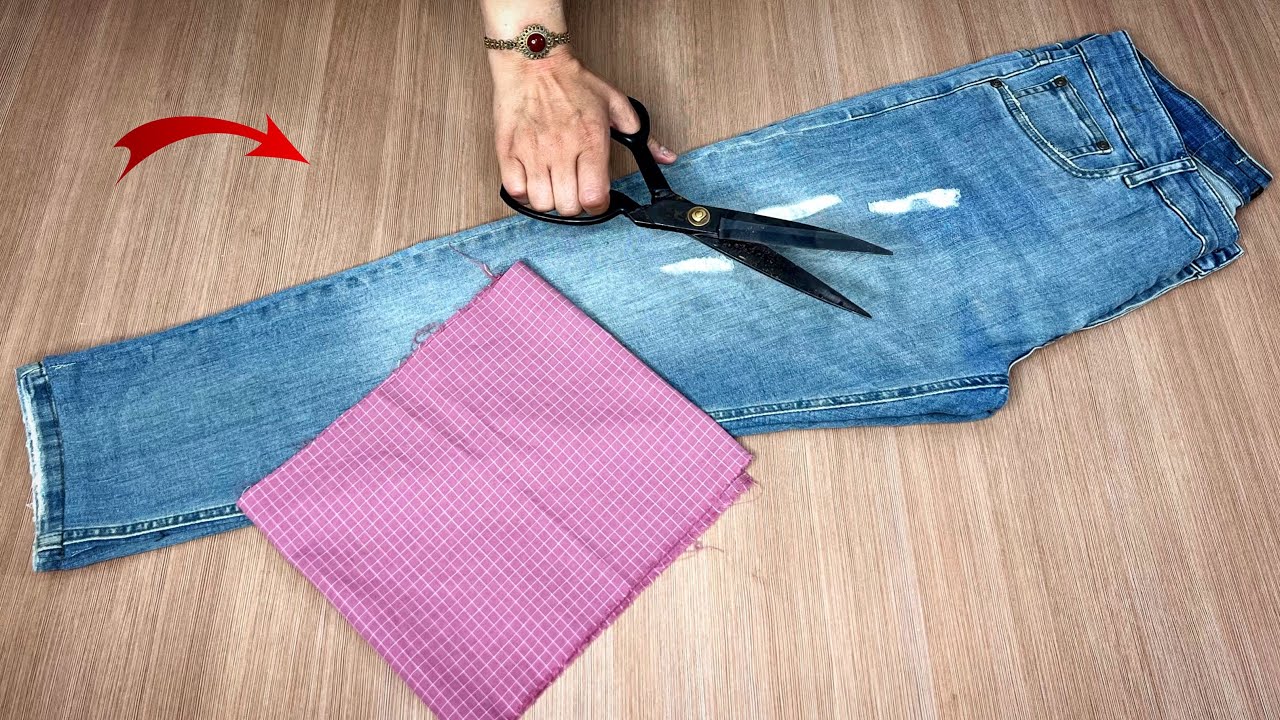 ✅💥 [DIY]Amazing tutorial!new technique for repurposing ♻️ how to turn jeans into sarees|sarees,jeans