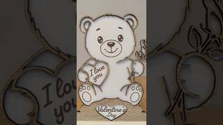 Valentine's Bear - Files For Laser Cutting, SVG,DXF,AI Files Template , Laser Cut Pattern 3mm Valentine's Bear - Files For Laser Cutting, SVG,DXF,AI Files Template , Laser Cut Pattern 3mm