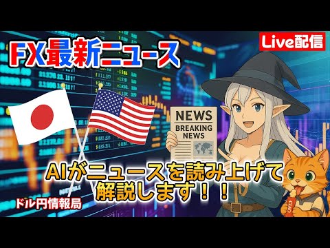 【FXライブ配信】2026.5/26.19:03~AIが最新ニュースをすべて読み上げます！リアルタイムでドル円レートをお知らせしニュースが入り次第、今後のドル円レートについて詳しく解説していきます。