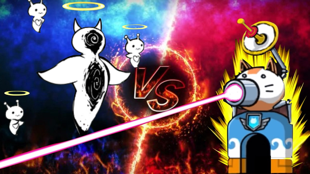 【にゃんこ大戦争】断罪天使クオリネルvs鬼強化にゃんこ砲！！