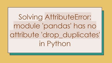 Solving AttributeError: module 