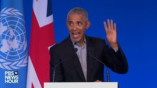 Obama slams Trump for "years of active hostility toward climate science"