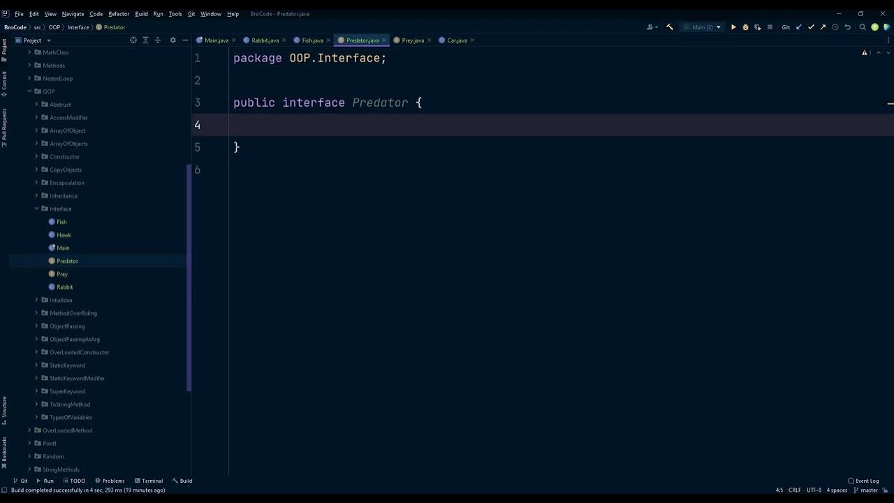 How to create interface in Intellij. - YouTube