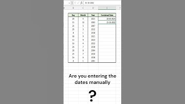 ExcelTip#5 - Date from Day, Month & Year. #exceltips #shortsviral #shorts #shortsvideo #viral #excel