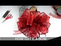 How To Make A Christmas Bow Easiest Bow Making Method How To Make A Christmas Bow Easiest Bow Making Method