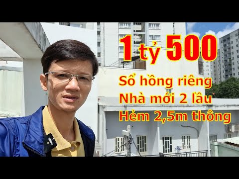 Bán nhà Quận 6 giá rẻ 1,5 tỷ, sổ hồng riêng, 2 lầu, hẻm 405 Hậu Giang, ngay chung cư Him Lam Chợ Lớn