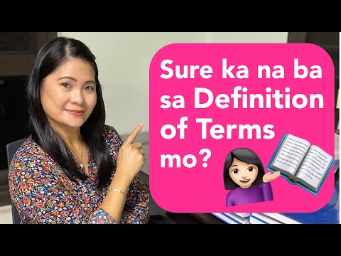 Video: Paano Isalin Ang Mga Term