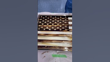 How to Make a Challenge Coin Holder Flag with Epoxy.