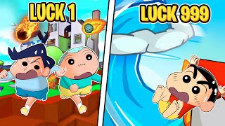 1% Luck vs 999% Luck In Natural Disasters 😱 || Funny Game Roblox