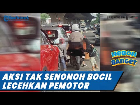 Detik detik Aksi Tak Senonoh 2 Bocil di Kota Bandung Pegang hingga Cium Area Sensitif Pemotor Wanita