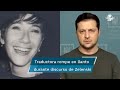 Intérprete rompe en llanto al traducir discurso del presidente de Ucrania