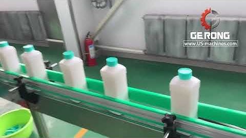 Automatic lanudry wash liquid bottle filling capping induction sealing labeling packing line