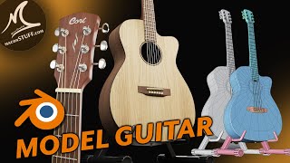 Model & Texture Acoustic Guitar  Blender Tutorial