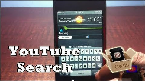 YouTube Search For Notification Center (Notification Center Widget)