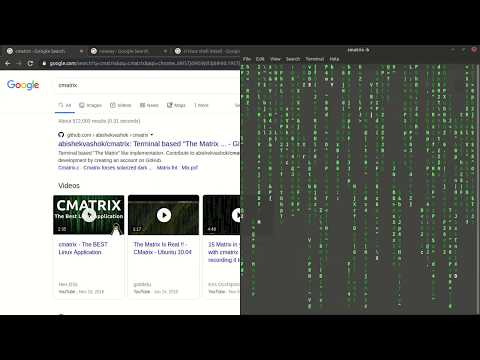 მატრიცა, ძროხა და მატარებელი ტერმინალში (linux)