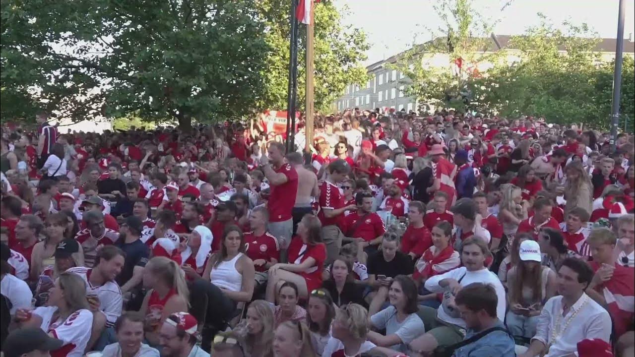 LIVE Fans in Copenhagen cheer on Denmark in their EURO2020 semifinal against England YouTube