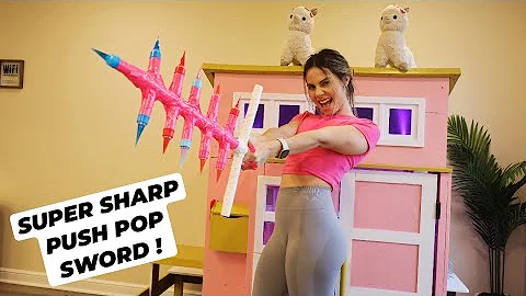 MY CUTE LLAMAS MAKE A PUSH POP SWORD FOR THEIR MAN...