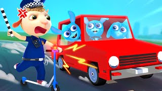 Police Officer Chasing Rabbits | Funny Stories Of Dolly And Friends | Cartoon For Kids