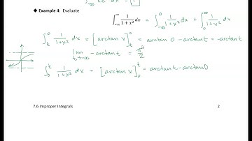 7.6 Improper Integrals: Example 4