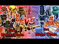 Ice team vs fire team  1192 version  minecraft mob battle