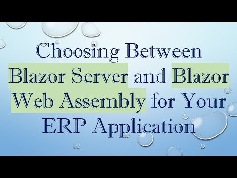 Choosing Between Blazor Server and Blazor Web Assembly for Your ERP Application