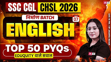SSC CGL/ CHSL 2026 | SSC CGL/ CHSL English Classes 2026 | SSC CGL/ CHSL English by Ananya Mam