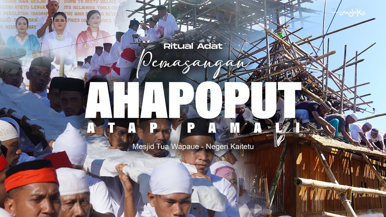 Ritual Adat Pemasangan Ahapoput Atap Pamali Mesjid Tua Wapaue Negeri Kaitetu
