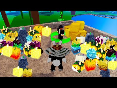 2919) GIRANDO 100 FRUTAS ALEATÓRIAS NO BLOX FRUITS EM 1 E VEIO AS MELHORES!!!  - ROBLOX 