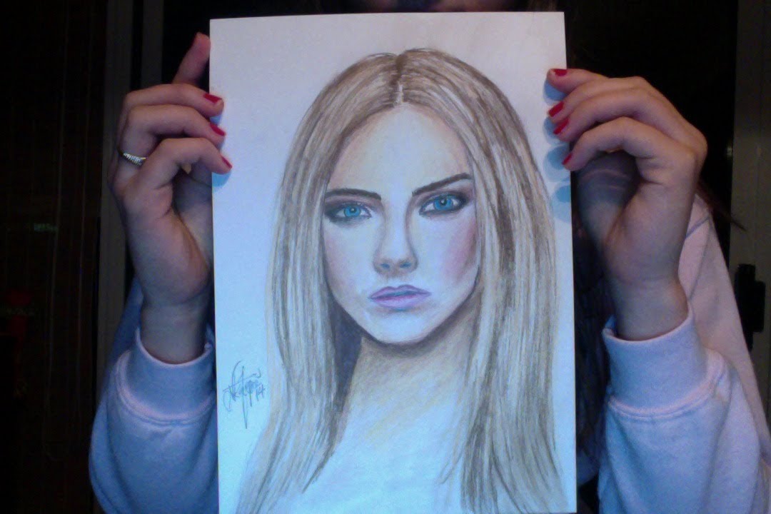 Drawing a Pastel Portrait Of Cara Delevingne (Time Lapse) 