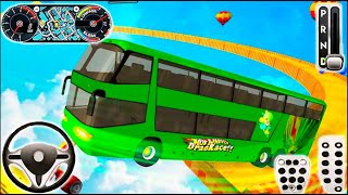 Bus Mega Ramp Impossible Stunt Car Tracks 3D Transporter Driver - Android GamePlay #4 screenshot 2