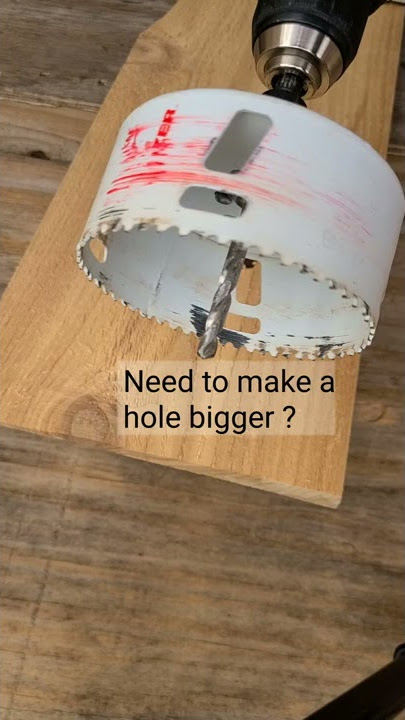 Hole Saw Tip (how to make a hole Larger) #shorts