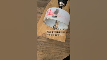 Hole Saw Tip (how to make a hole Larger) #shorts
