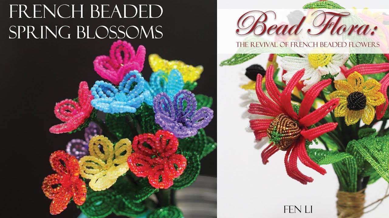 Book Review and Giveaway : From the Flowering Fields  Creating 3D Flowers  with Seed Beads / The Beading Gem