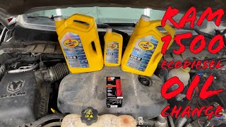 Ram 1500 EcoDiesel Oil Change HowTo