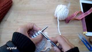 ازاي تقفلي نهايه الصف في التريكو / crystal / How to BIND OFF Knitting for  Beginners