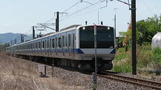 常磐線　E531系K416編成　355M　普通 勝田 行　友部～内原　第三小原踏切　通過　2021.04.27